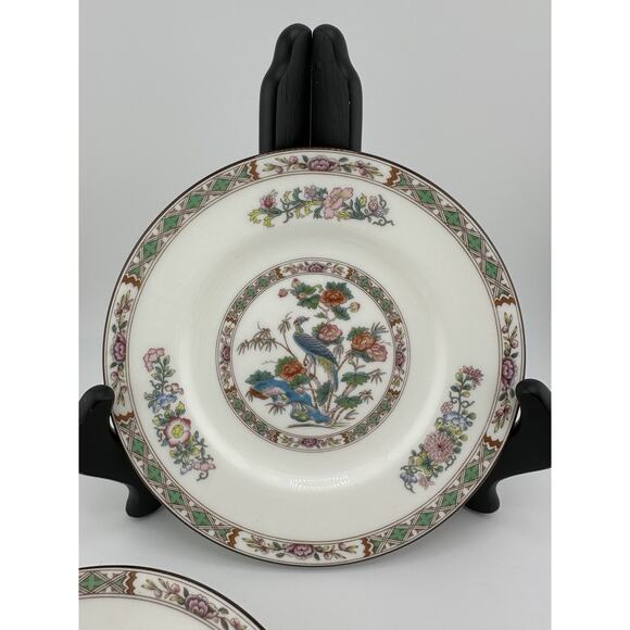 Wedgewood "Kutani Crane" English China Tea Cup/Saucer/Plate Set Mid Century - Picture 3 of 12